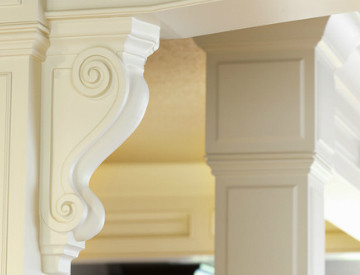 From a design standpoint, corbels can be decorative, or both functional and decorative. Source: Houzz