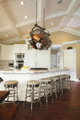 Vault: an arched ceiling usually made of wood or stone.