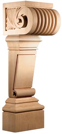 Art for Everyday offers Modern Classic architectural woodcarvings, including this island post.