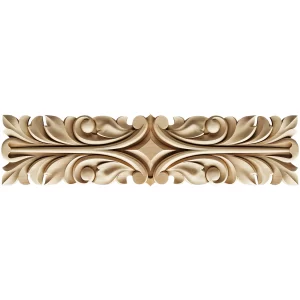 horizontal rectangular applique with acanthus leaf style