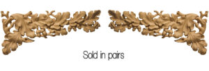 pair of Luxurious grapevine rosette for traditional interiors and custom furniture