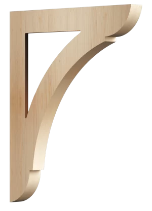 Heavy-duty wood bracket for countertop installation