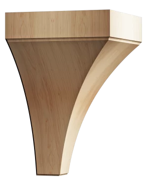 Architectural corner bracket bridging crown mouldings