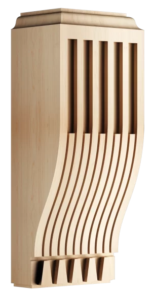 Decorative corbel featuring clean lines and open center design