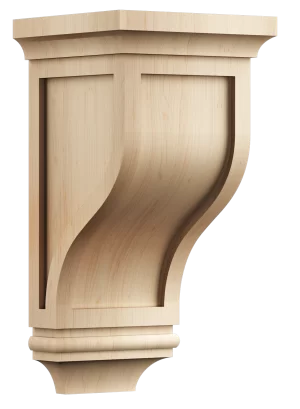 Short-profile corbel for tight spaces or narrow ledges