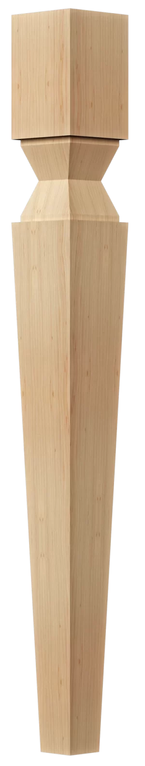 Modern tapered walnut legs for mid-century coffee table