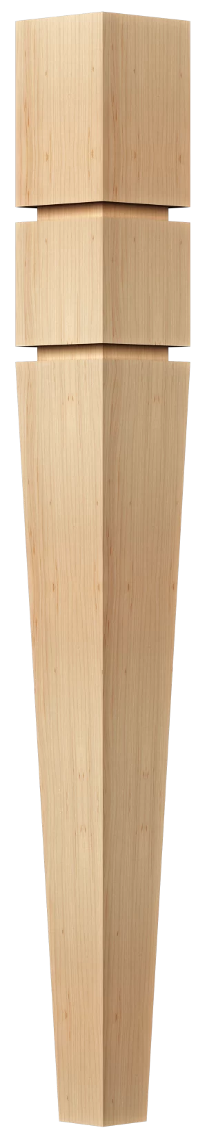 Scandinavian-style beech legs with clear lacquer finish for minimalist table
