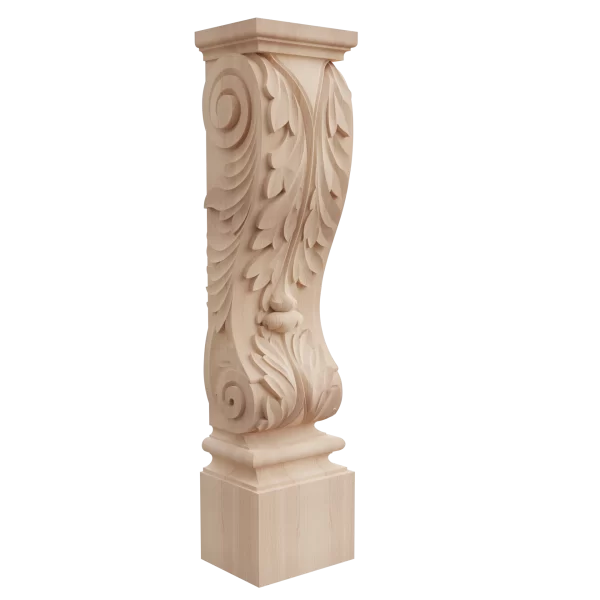 large acanthus leaf component, island post, legs, corbels,