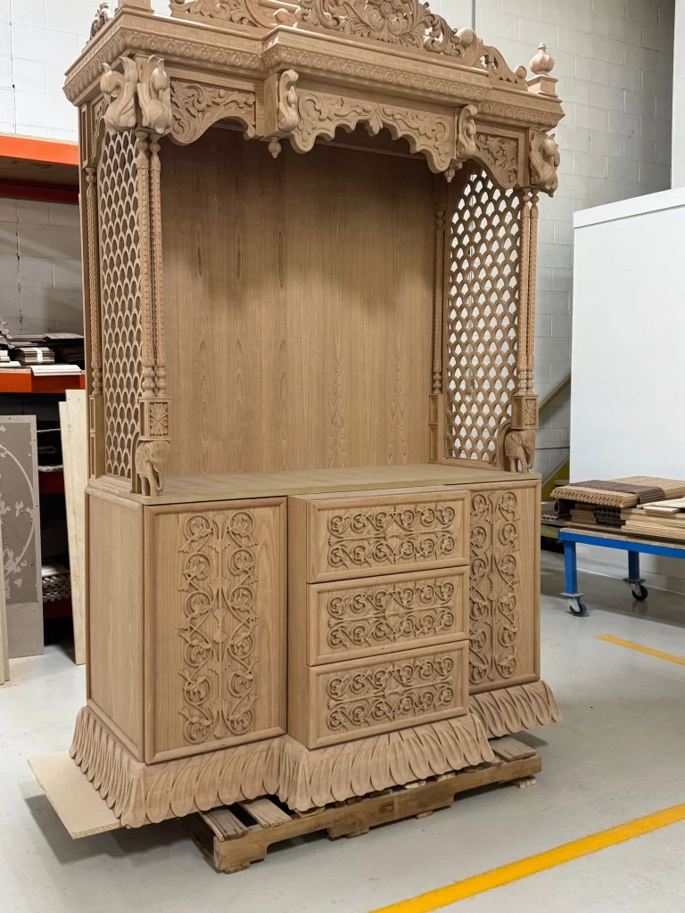 Solid wood custom pooja ghar in USA