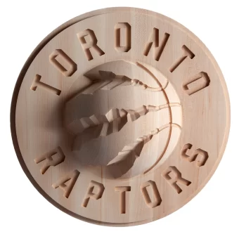 Custom CNC-Carved Solid Wood Toronto Raptors Team Logo